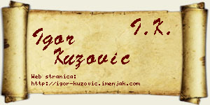 Igor Kuzović vizit kartica